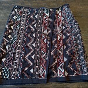 Blue Rain Elegant Beaded Black Skirt